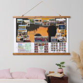 Tapestry of Canoe Trails 2024 Kanadische Reise Wandteppich Mit Holzrahmen (Schlafzimmer)