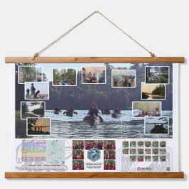 Tapestry of Canoe Trails 2025 Canadian Trip Wandteppich Mit Holzrahmen