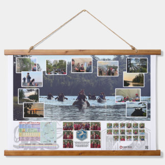 Tapestry of Canoe Trails 2025 Canadian Trip Wandteppich Mit Holzrahmen