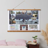 Tapestry of Canoe Trails 2025 Canadian Trip Wandteppich Mit Holzrahmen (Schlafzimmer)