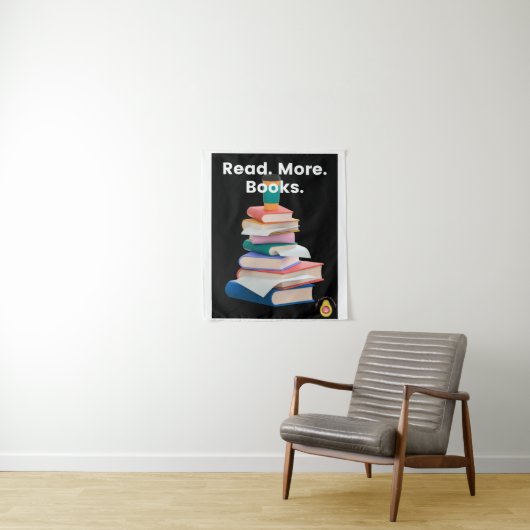 Tapestry of "Read. More. Books." Wandteppich (Beispiel)