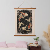 Tapestry Pisces Celestial Zodiac Art Wandteppich Mit Holzrahmen (Schlafzimmer)