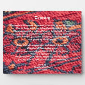 Tapestry Poetry Fotoplatte (Vorderseite)