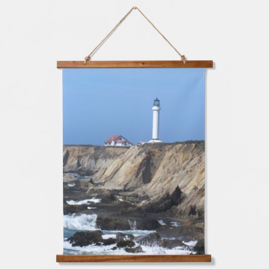 Tapestry - Point Arena Lighthouse Wandteppich Mit Holzrahmen (Vorderseite)