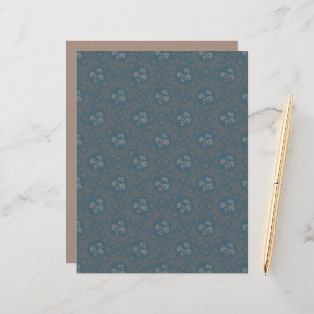 Tapestry Rokoko Mandala Art Deco Scallop Scrapbook (Vorderseite/Rückseite Beispiel)