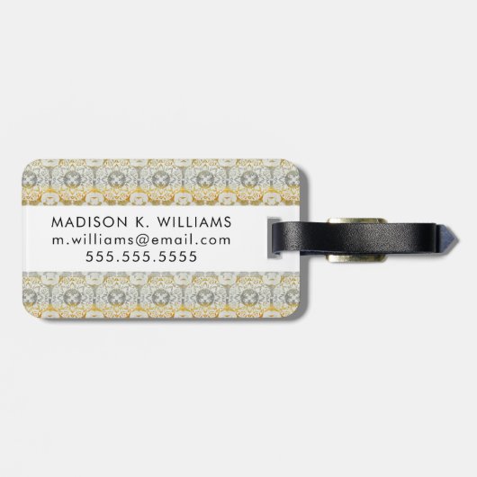 Tapestry Rosette II Gepäckanhänger (Rückseite horizontal)