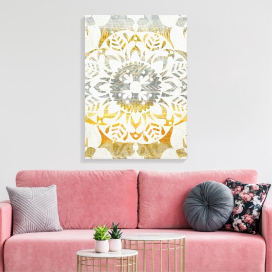 Tapestry Rosette II Leinwanddruck (Insitu (Wohnzimmer))