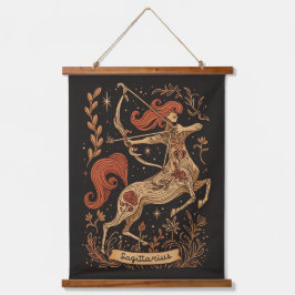 Tapestry Sagittarius Celestial Zodiac Art Wandteppich Mit Holzrahmen