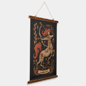 Tapestry Sagittarius Celestial Zodiac Art Wandteppich Mit Holzrahmen (Gewinkelt)