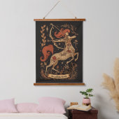 Tapestry Sagittarius Celestial Zodiac Art Wandteppich Mit Holzrahmen (Schlafzimmer)