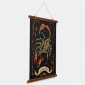 Tapestry Scorpio Celestial Zodiac Art Wandteppich Mit Holzrahmen (Gewinkelt)