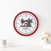 Tapestry Sewing Large Clock Machine Große Wanduhr (Zuhause)