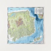 Tapestry - SF Topographische und Bathymetrische Ka Wandteppich (Vorderseite (Horizontal))