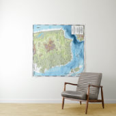 Tapestry - SF Topographische und Bathymetrische Ka Wandteppich (Beispiel (Horizontal))