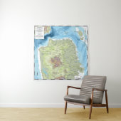 Tapestry - SF Topographische und Bathymetrische Ka Wandteppich (Beispiel)