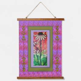 Tapestry - Simple Coneflower  Wandteppich Mit Holzrahmen