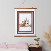 Tapestry - Spanisches Schloss Wandteppich Mit Holzrahmen (Schlafzimmer)