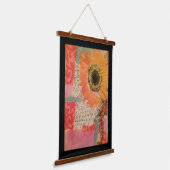 Tapestry - Sunflower Art Wandteppich Mit Holzrahmen (Gewinkelt)