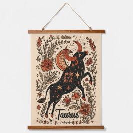 Tapestry Taurus Celestial Zodiac Art Wandteppich Mit Holzrahmen
