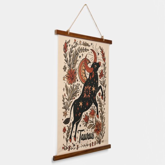 Tapestry Taurus Celestial Zodiac Art Wandteppich Mit Holzrahmen (Gewinkelt)