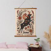 Tapestry Taurus Celestial Zodiac Art Wandteppich Mit Holzrahmen (Schlafzimmer)