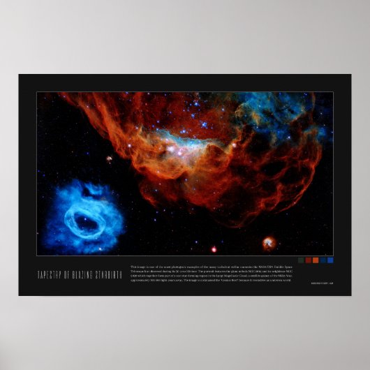 Tapestry von Blazing Starbirth (NGC 2014, NGC 2020 Poster (Vorne)