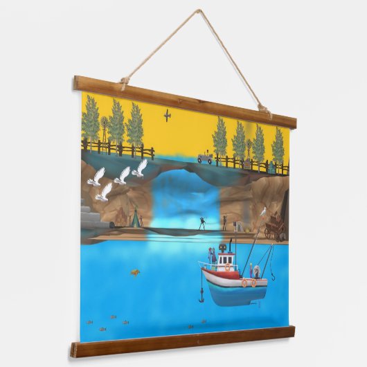 Tapestry von James Michael Miller 3.23.2024 Wandteppich Mit Holzrahmen (Gewinkelt)