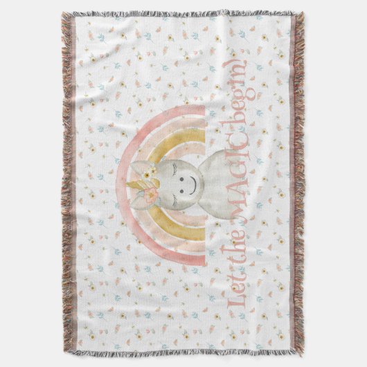 Tapestry Wall Magic Begin Einhorn Regenbogen Kinde Decke (Vorderseite Vertikal)