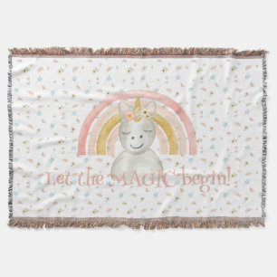 Tapestry Wall Magic Begin Einhorn Regenbogen Kinde Decke