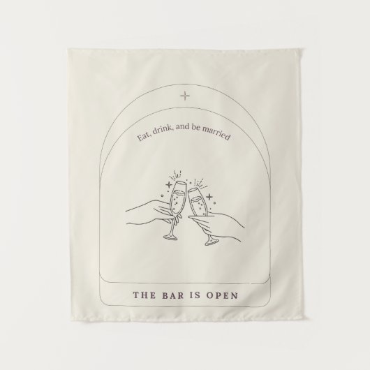 Tapestry Wedding Bar Sign Wandteppich (Vorderseite)