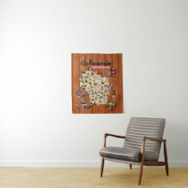 Tapestry - Wisconsin Supper Club Karte Wandteppich