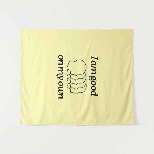 Tapestry with illustration and text wandteppich (Vorderseite (Horizontal))