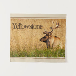 Tapestry-Yellowstone-Elch Wandteppich
