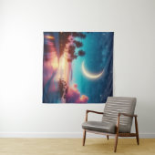 Tapesty Crescent Moon Tropical Beach Art Wandteppich (Beispiel (Horizontal))