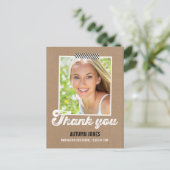 Tapete Abschluss Dankeschön Karte (Stehend Vorderseite)