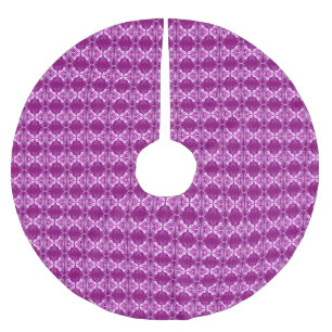 Tapete Art Deco - Amethyste lila und weiß Polyester Weihnachtsbaumdecke