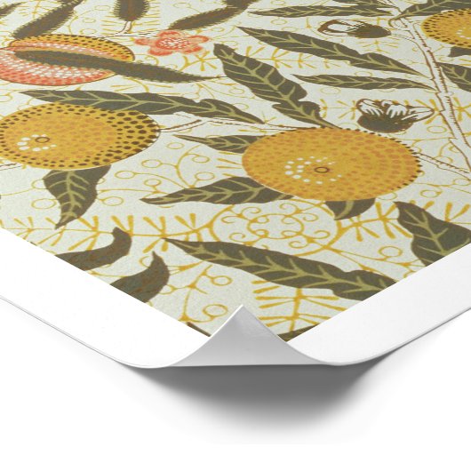 Tapete aus Früchten oder Granatapfel Poster (Ecke)