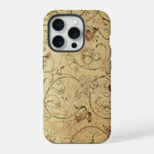 Tapete aus Vintagem Shabby Chic mit Blumenmuster iPhone 15 Pro Hülle