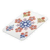 Tapete aus Violiet, Iris und Tulpe, tl Magnet (Linke Seite)