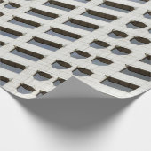 Tapete aus weißem Baustil Geschenkpapier (Ecke)