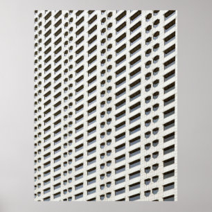 Tapete aus weißem Baustil Poster