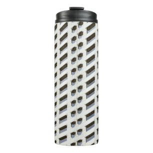 Tapete aus weißem Baustil Thermosbecher