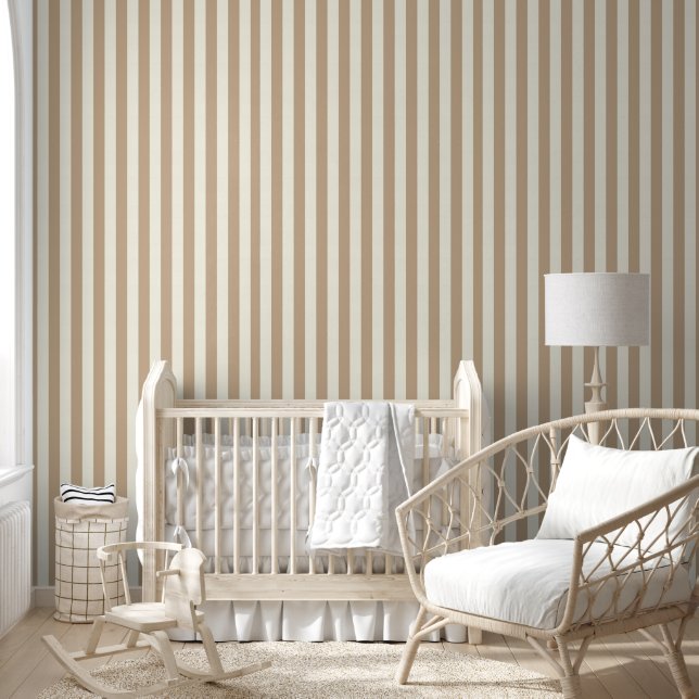 Tapete Beige & White Streifen (Kinder)