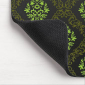 Tapete Blumen Grün Mousepad (Ecke)