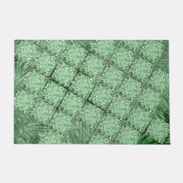 Tapete com pequenos quadrados verdes e'falha fußmatte