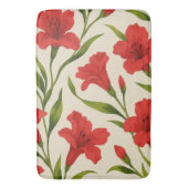 Tapete de Banheiro florais vermelha Badematte (Vorderseite Vertikal)