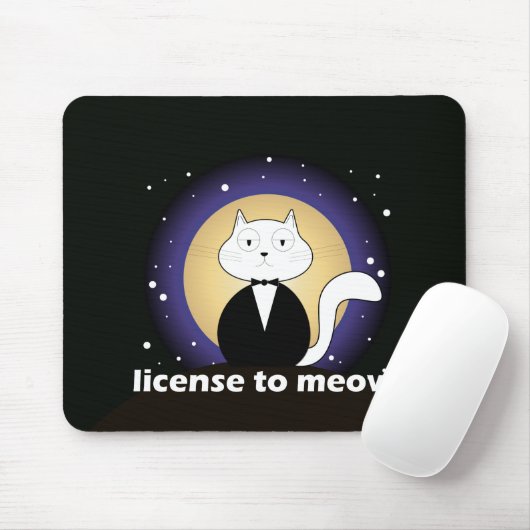 Tapete de Rato/Mousepad of Cat - License to Meow Mousepad (Mit Mouse)