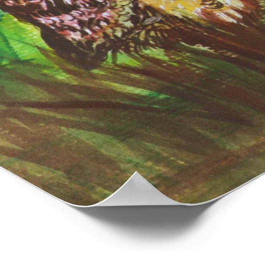 Tapete-Dekoration in der Natur mit einer Schüssel Poster (Ecke)