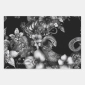 Tapete Dekorative Schwarz-weiße Schlange Geschenkpapier Set (Vorderseite 2)