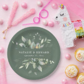 Tapete für Hochzeitsfeiern mit Wasserfarbe Pappteller (Party)